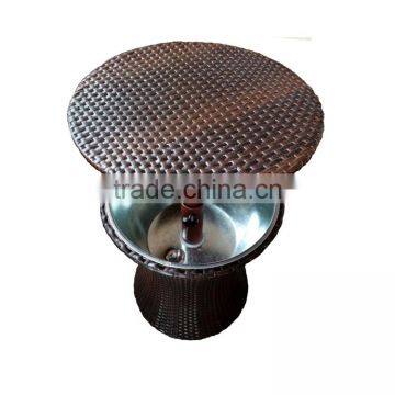 Outdoor PE Rattan Woven Wine or Beer Cooler Table Garden Patio Party Decorative Adjustable Design Bulk Ice Bucket photo-6