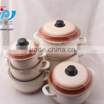 6 Pcs High Casserole Straight Shape W/Hollow Handle & Metal Cover Decor photo-4