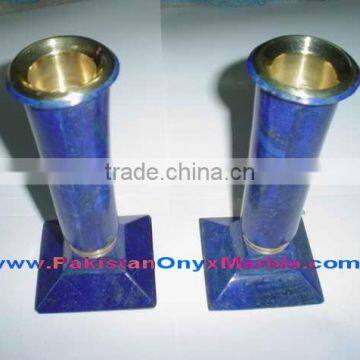 Excellent Quality Newly Modern CANDLE HOLDERS STANDS LAPIS LAZULI HANDICRAFTS photo-1