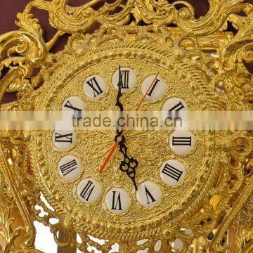 Italian Design Antique Grandfather Clock, Pendulum Marble Clock, 24K Gold Royal Chiming Clock photo-3