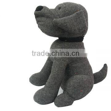 Store More Simple Design Grey Stripe Sand Stuffed Dog Door Stops photo-3