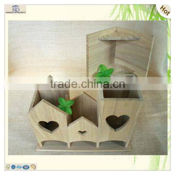 Popular Hinged Carved Lining Three Buildings Bird Nest photo-4