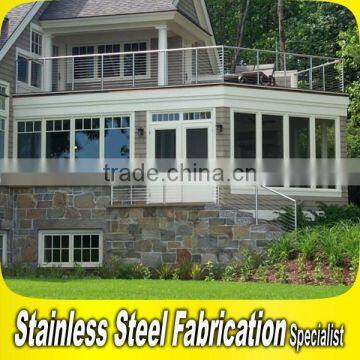 Customed 304 Stainless Steel Decorative Stair Outdoor Glass Railings