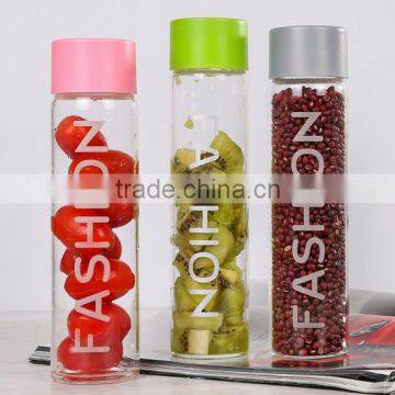 LOGO Printed Fashion 400ML Borosilicate Water Bottle, Custom Voss Water Glass Bottle Water Glass Bottle photo-4