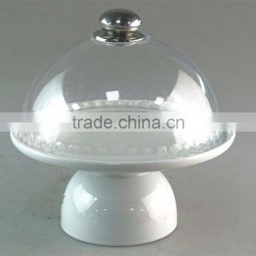 White Cheap Ceramic Stand With Plastic Cover for Candy/fruit/daily Use photo-2