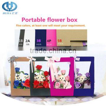 portable flower box with wet floral foam for mother's day