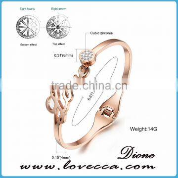New Design Lady Jewelry Love Bracelet Rose Gold Color Titanium Steel Bracelet Bangle photo-6