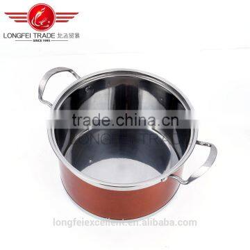 Factory Stocked Colorful Cheap Stainless Steel Soup Cooking Pot Set photo-5