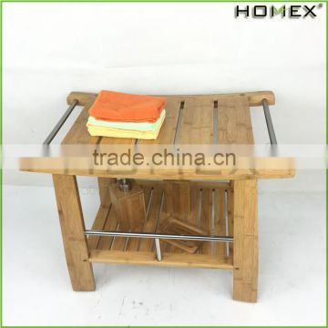 Bamboo Shower Bench Help with Balance /Homex_BSCI