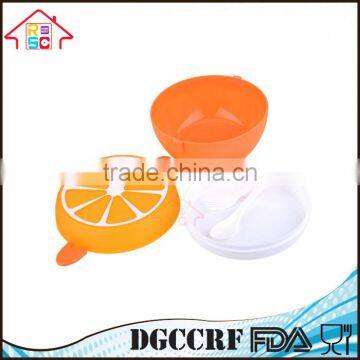 NBRSC Lemon Shaped 2 Layers Round Microwave Bento Lunch Box Kids Picnic Food Plastic Container photo-6