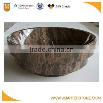 Coffee brown marble basin sink for bathroom