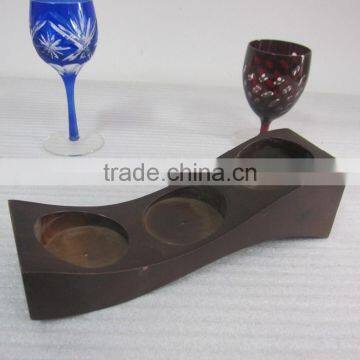 Custom Wooden Bottle Display Base, China Made Wood Wine Bottle Display Stands photo-3