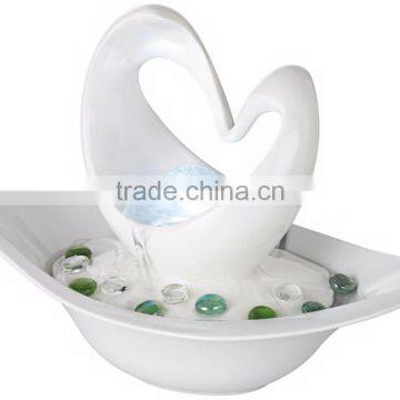 Modern Abstract White Tabletop Fountain photo-3