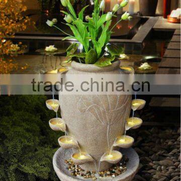 wholesale garden waterfall decor flower sandstone pot