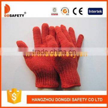 7 Gauge Red Cotton Polyester Gloves Working Gloves