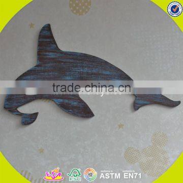 2017 New Design Home Decorations Wooden Wall Hanging Top Fashion Whale Shape Wooden Wall Hanging W09D016 photo-6