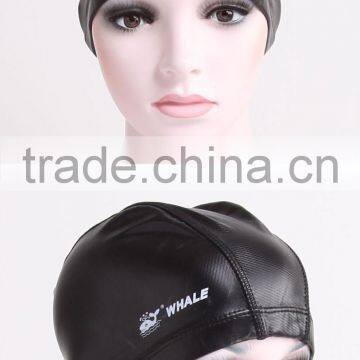 100% Waterproof PU Coating Ear Protection Swimming Cap photo-2