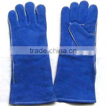 Red Color Safety Gloves,Cow Split Leather Work Glove,Leather Welding Gloves photo-2