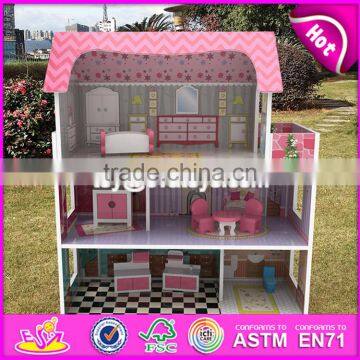 New Design Lovely Girls Toy Sets Wooden Miniature House Kits W06A235 photo-3