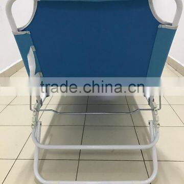 Blue Reclining Folding Beach Lounge Chair photo-3