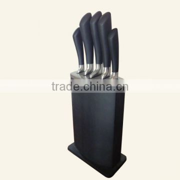 5 pieces stainless steel chef knife set with wooden block