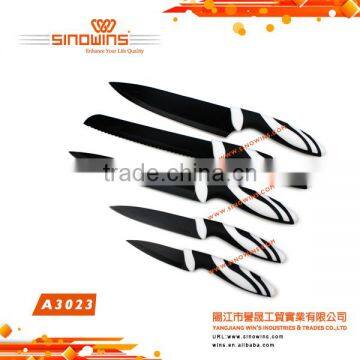 A3023 Cool Design 5pcs Stainless Steel Knife Set With Non-stick Coating photo-2