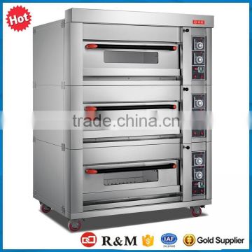 CE Industrial 3 Door Three Rack Stackable Bread Baking Ovens For Sale