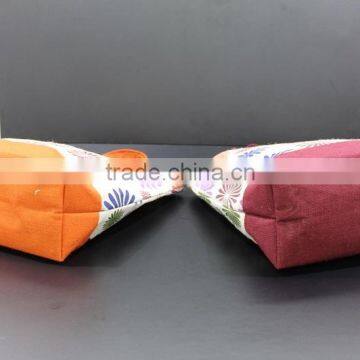 Flora Print Jute Shopping Bag With Bottom One Color Fabric Jute photo-3