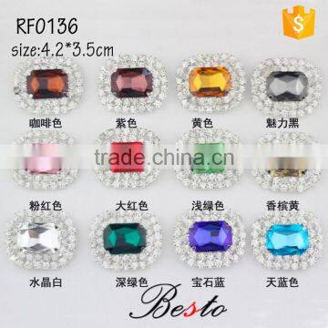 Fashion bling movable various colors heel shoe clip