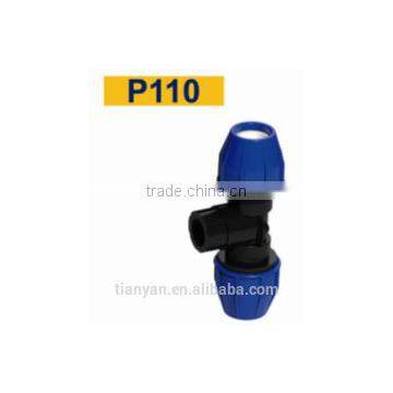 TY High Quality PP Compression Fittings FEMALE TEE Eco-friendly Cheap Price Full Size Factory Price List Discount photo-2