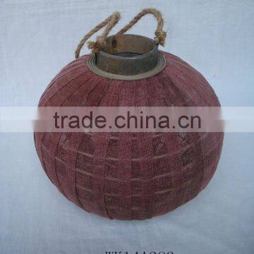 New designed bamboo lantern with colorful cloth