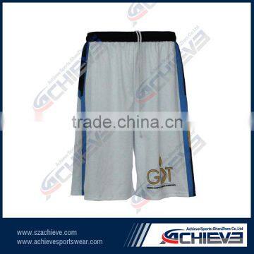 Dye sublimated fashion custom logo basketball team shorts