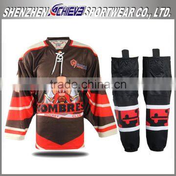 2017 Wholesale professional sublimation team canada hockey jersey with fanishional design