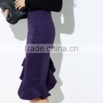 Backing Knitting Fishtail Skirt Occupation Dress Fashion Lady Bag Hip Skirt no Asymmetry photo-3