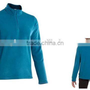 Simple Casual Mens Pullover Winter Jackets Half Zip Polar Fleece Jacket