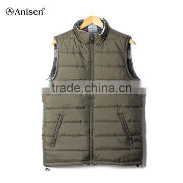 China Wholesale Flannel Reversible Warm Custom Men Vest photo-3