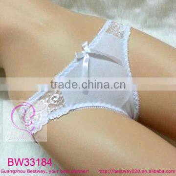 Solid color young girl cotton underwear models