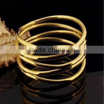 Lady's Jewelry 925 silver bangles gold plated