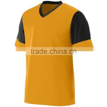 Custom Wholesale Mens Training Tshirt Self Fabric V Neck Collar Athletic Tee Wicks Moisture Polyester Sport Top photo-4