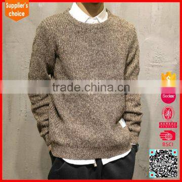 New fashion long sleeves pullover men's 100% cashmere sweater