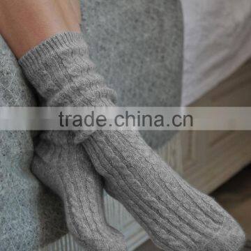 cashmere bed socks custom cable knit socks