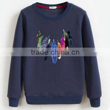 China Oem Cheaper Customized TC65/35fleece 300grm Printed Crewneck Sweatshirt With Good Quality photo-4