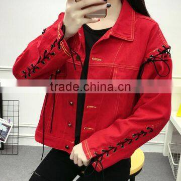 Zm35758a Ladies Stylish Denim Coat Wholesale Fashion Jackets photo-3