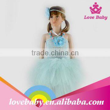 LBE4091282 Cheap wholesale baby blue handmade crochet baby dress