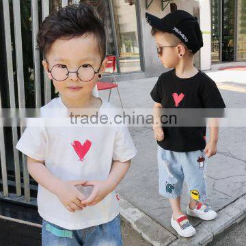 S17366A 2017 wholesale new style fashion boy's shirt cotton t shirt design