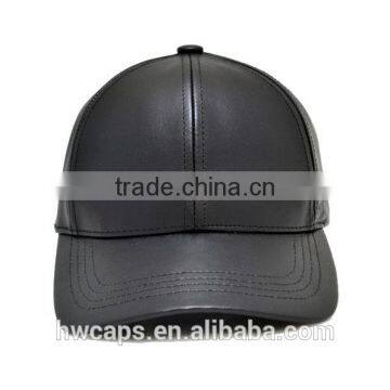 Custom Blank Fitted Leather Baseball Cap for Sale photo-4