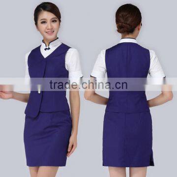Custom Factory Price Autumn Season Manufacturer China Fashion Airline Stewardess Uniforms Wholesale photo-2