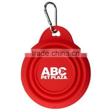 Collapsible Pet Bowl - 4" Diameter Soft Flexible Silicone Bowl, 8 Oz. Capacity and Collapses Flat for Easy Storage photo-3