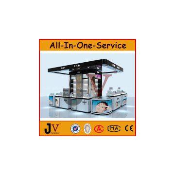 Cosmetic kiosk display cabinet showcase design and manufacture