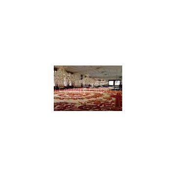 Red Patterns Custom Fireproof Handmade Wool Carpets For Home Decoration